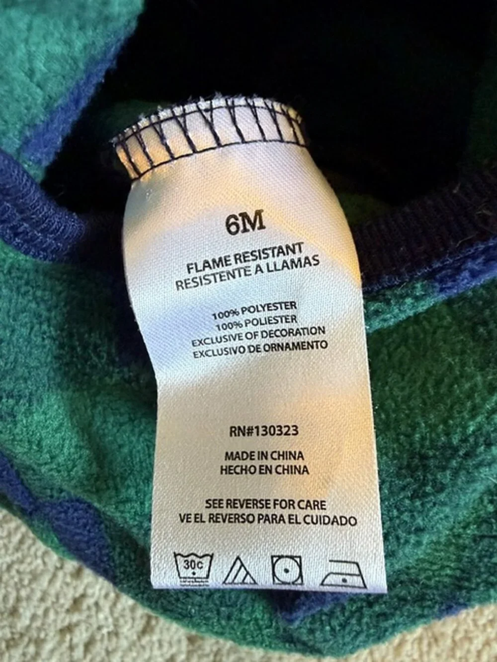 NWOT Kids Headquarters Moose Plaid Fleece Footed Sleeper Baby Boys 6 Months